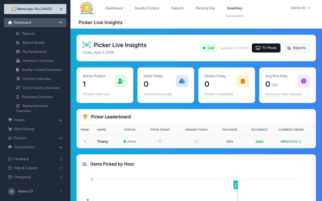 Picker Live Insights - Desktop